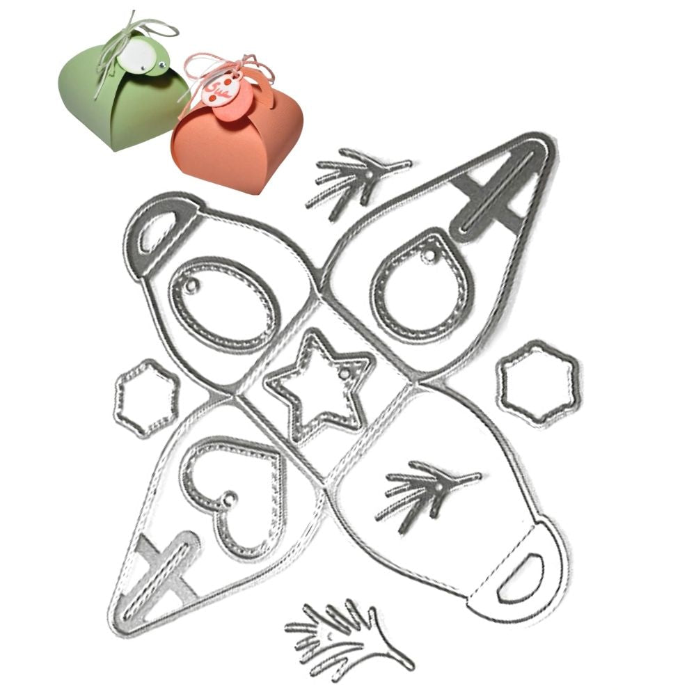 Suaje de Cajita Bombon y Etiquetas Dados de Corte / Suajes / Troqueles Hobbees