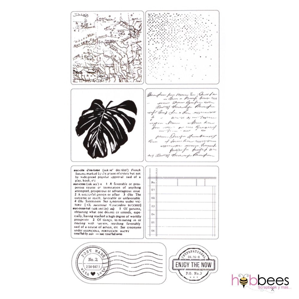 Art Walk Clear Stamps / Sellos de Polímero Descontinuado Heidi Swapp