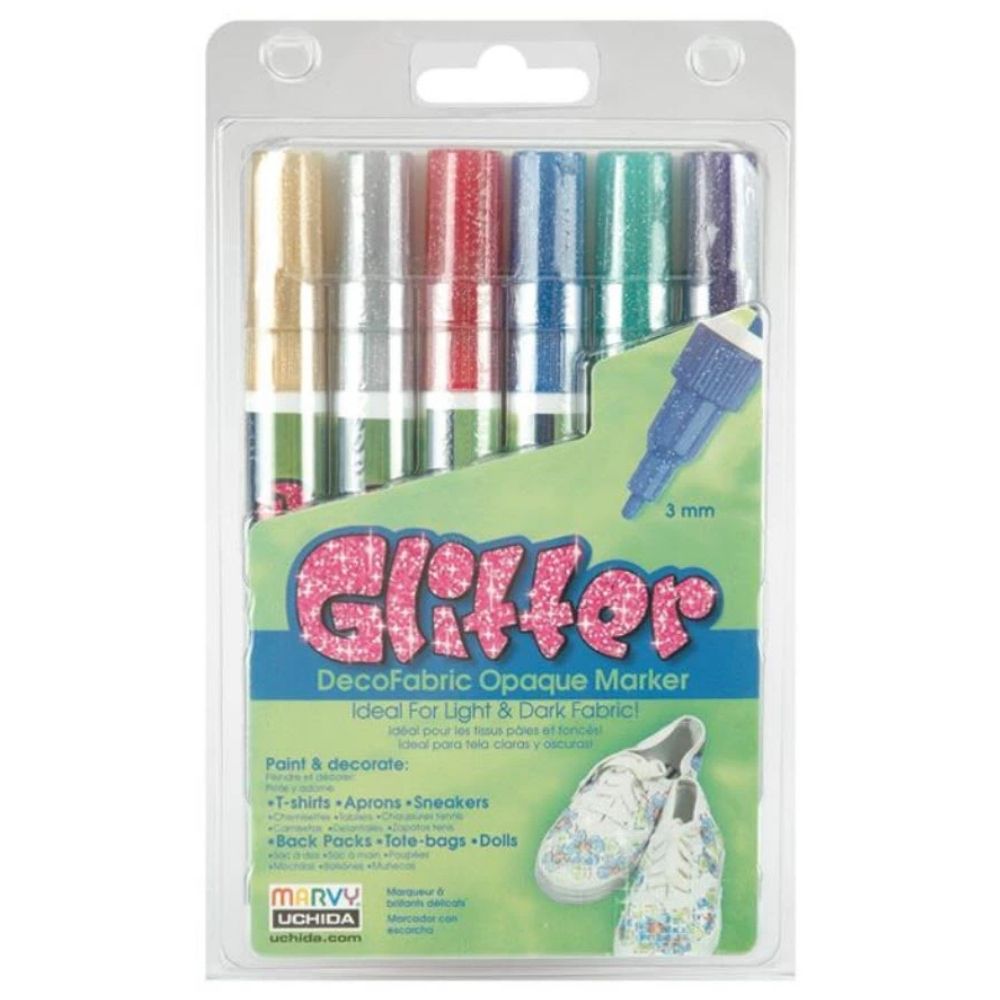 Glitter Fabric Markers 3mm / Marcadores con Brillitos para Tela