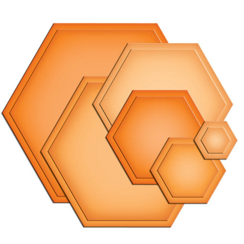 Hexagons Cut and Emboss Dies  / Suajes de Corte y Realce Hexágonos Descontinuado Spellbinders