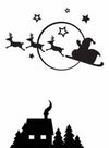 Santa Flying Sleigh / Folder de Grabado Santa Volando