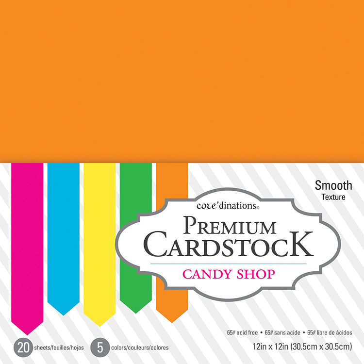 Cardstock Candy Shop / Cartulina Texturizada en Colores Brillantes
