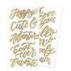 Thickers Wildflower Foil Stickers / Estampas Gruesas de Frases en Foil Dorado
