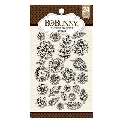 Flower Garden Stamps / Sellos de Polímero de Flores Descontinuado BoBunny