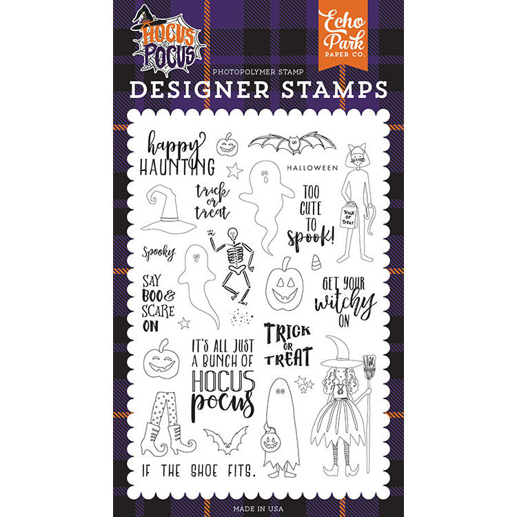 Happy Haunting Clear Stamps / Sellos de Polímero Halloween Descontinuado Echo Park