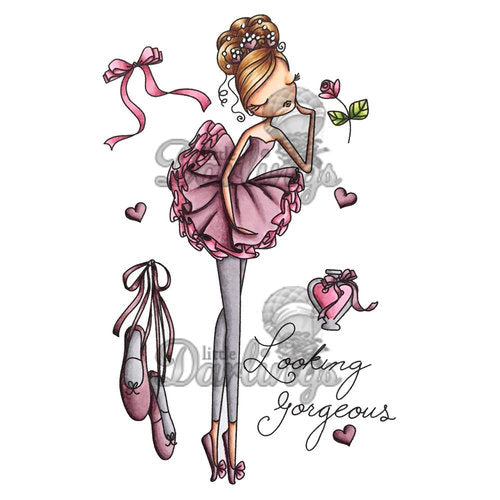Cling Mounted Rubber Stamps Looking Gorgeous / Sello Cling Bailarina Descontinuado LDRS Creative