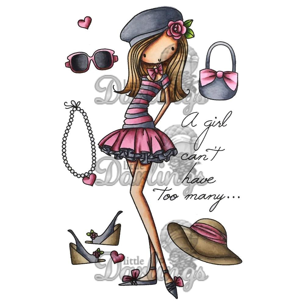 Cling Mounted Rubber Stamps Girl Can&