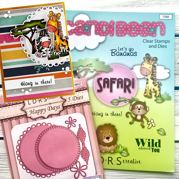 Safari Stamp &amp; Die Set / Set de Suajes y Sellos Safari Descontinuado LDRS Creative
