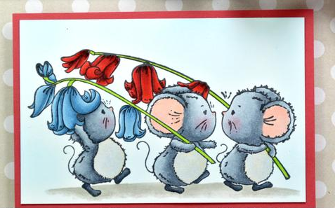 Cling Stamps Bluebell Parade / Sello Cling de Ratones Descontinuado LDRS Creative