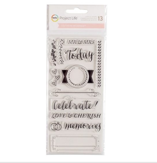 Southern Weddings Clear Stamps / Sellos de Polímero de Boda Descontinuado Project Life