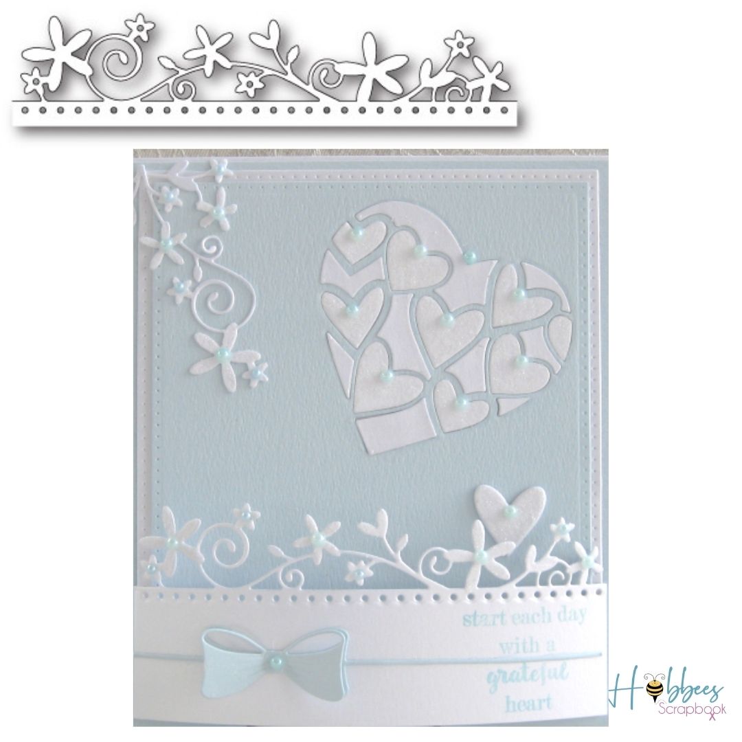 Blooming Dotted Border Die  / Suaje de Borde de Flores Dados de Corte / Suajes / Troqueles Poppy Stamps