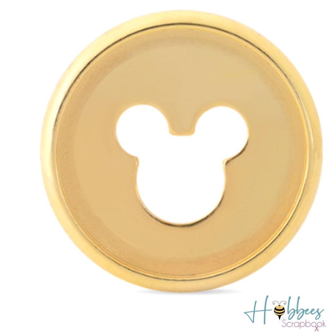 Mini Discos Dorados de Mickey para Agendas Planificadoras