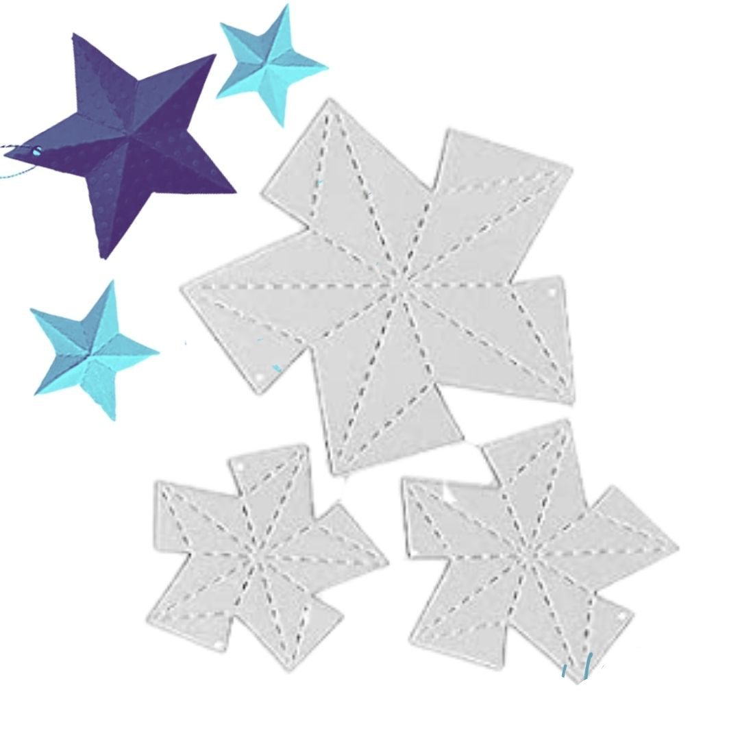 Suajes de Estrellas 3D Dados de Corte / Suajes / Troqueles Hobbees