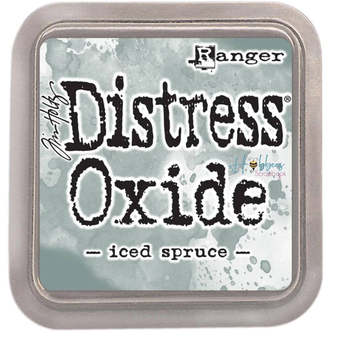 Tim Holtz Distress Oxide Iced Spruce / Cojin de Tinta Efecto Oxidado Gris Frío