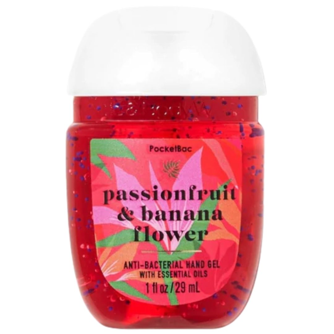 Passionfruit &amp; Banana Flower Pocketbac Sanitizer / 4 Antibacteriales de Bolsillo en Gel Descontinuado Bath &amp; Body Works