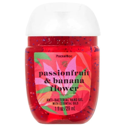 Passionfruit &amp; Banana Flower Pocketbac Sanitizer / 4 Antibacteriales de Bolsillo en Gel Descontinuado Bath &amp; Body Works