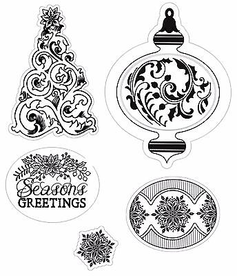 Interchangeable Clear Stamps Christmas Greetings / Sellos de Polimero Navidad Descontinuado Sizzix