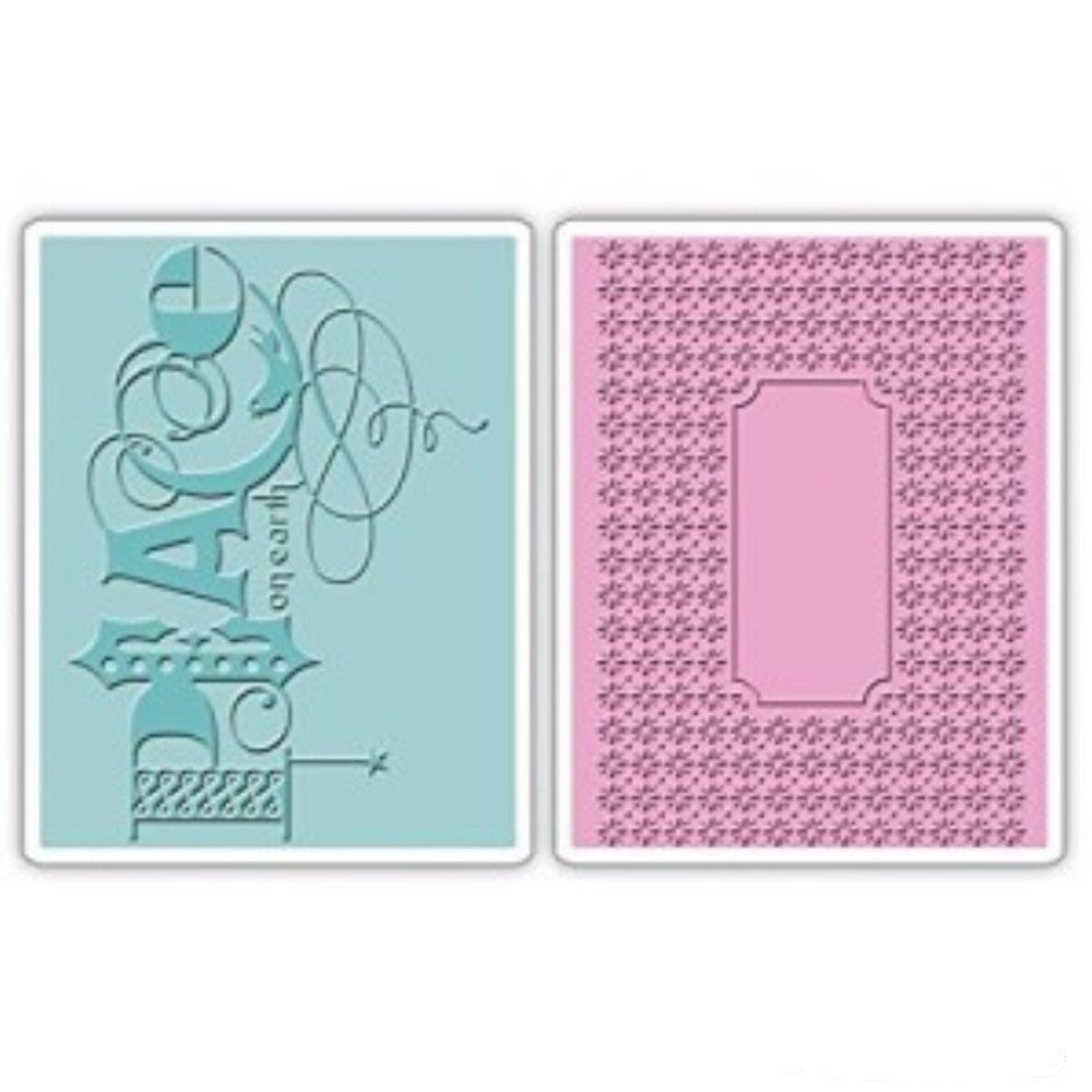 Brenda Walton Peace / 2 Folders de Grabado Paz Folders de Grabado Sizzix
