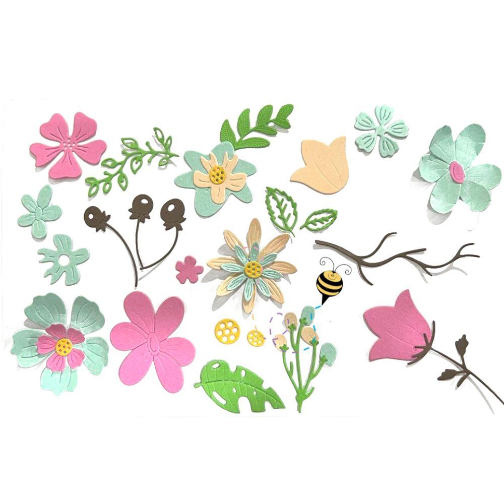 Suaje de Flores y Hojas Variadas Dados de Corte / Suajes / Troqueles Hobbees