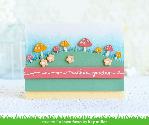 Spanish Scripty Sayings Stamps / Sellos de Polímero Borde Frases Español Descontinuado Lawn Fawn