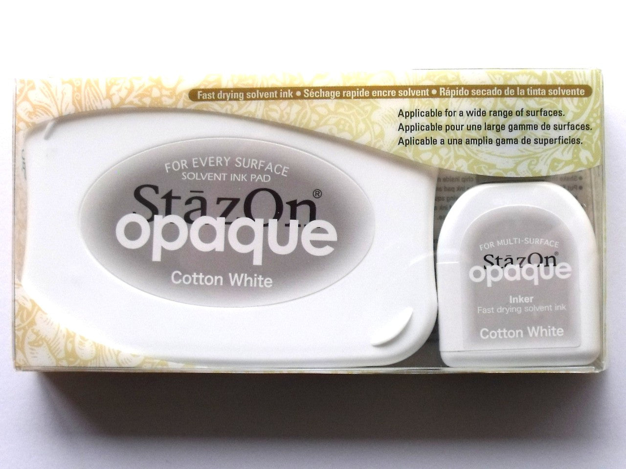 Stazon Opaque Cotton White / Tinta Opaca Blanco Algodón