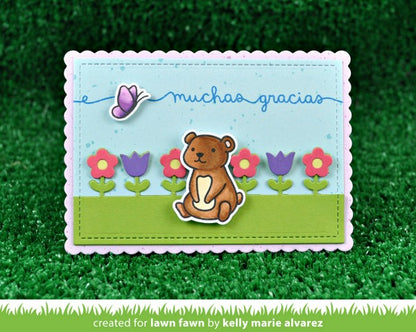 Spanish Scripty Sayings Stamps / Sellos de Polímero Borde Frases Español Descontinuado Lawn Fawn