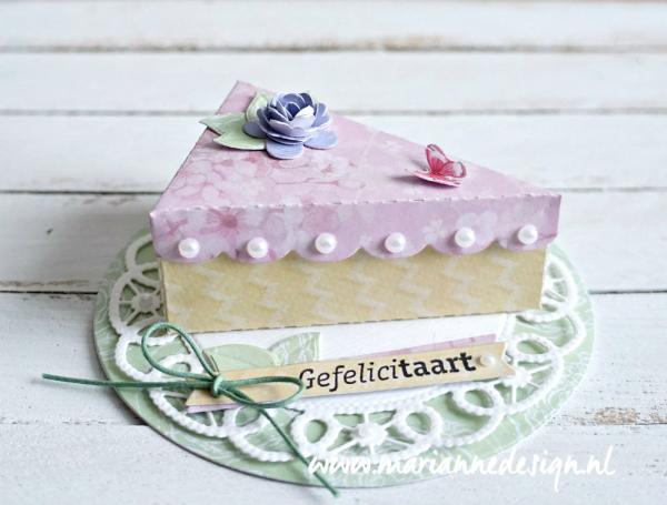 Cake Box Die / Suaje de Corte Rebanada de Pastel Descontinuado Marianne design
