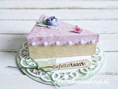 Cake Box Die / Suaje de Corte Rebanada de Pastel Descontinuado Marianne design