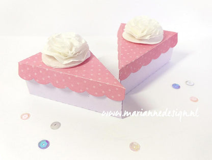 Cake Box Die / Suaje de Corte Rebanada de Pastel Descontinuado Marianne design