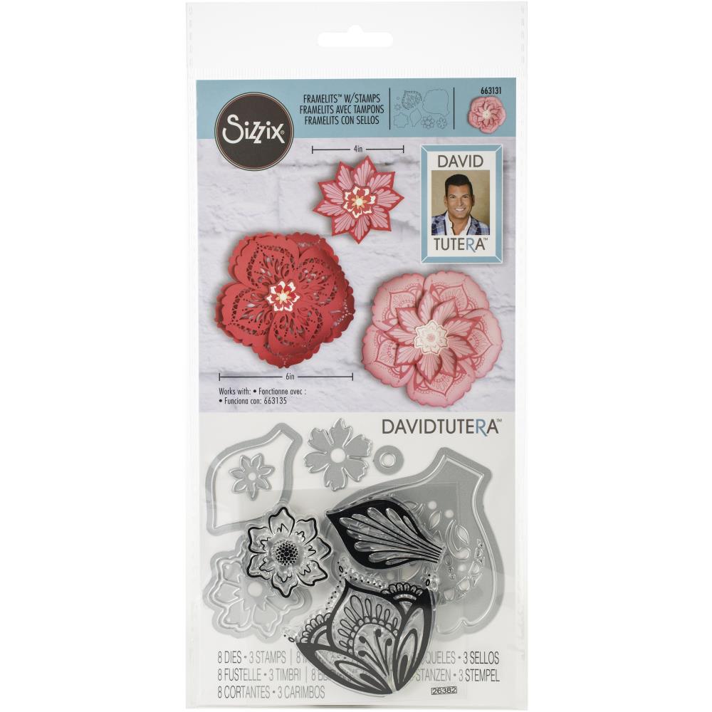 Framelits Die &amp; Stamp Set Mandala Flower / Suaje y Sello de Flor Mandala Descontinuado Sizzix