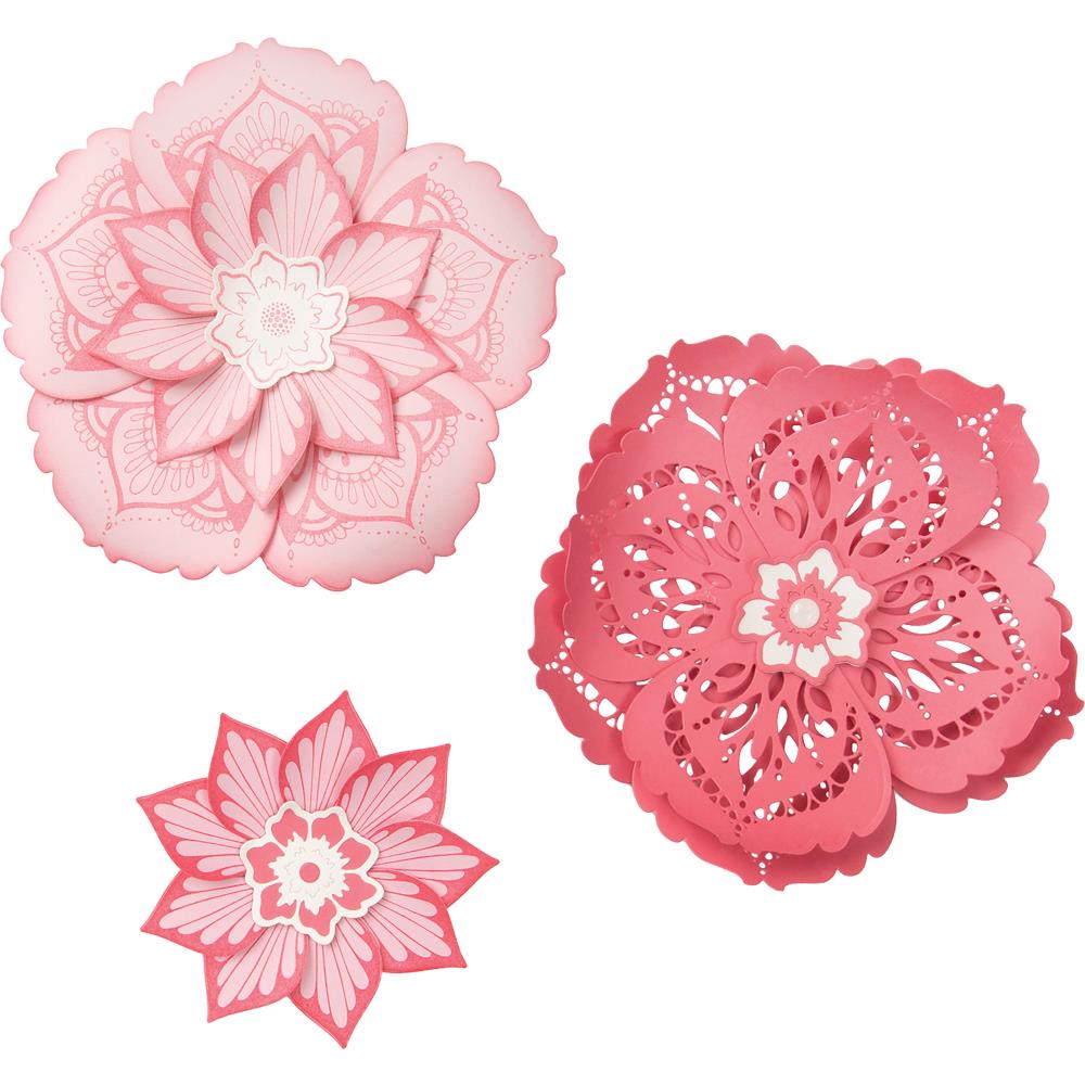 Framelits Die &amp; Stamp Set Mandala Flower / Suaje y Sello de Flor Mandala Descontinuado Sizzix