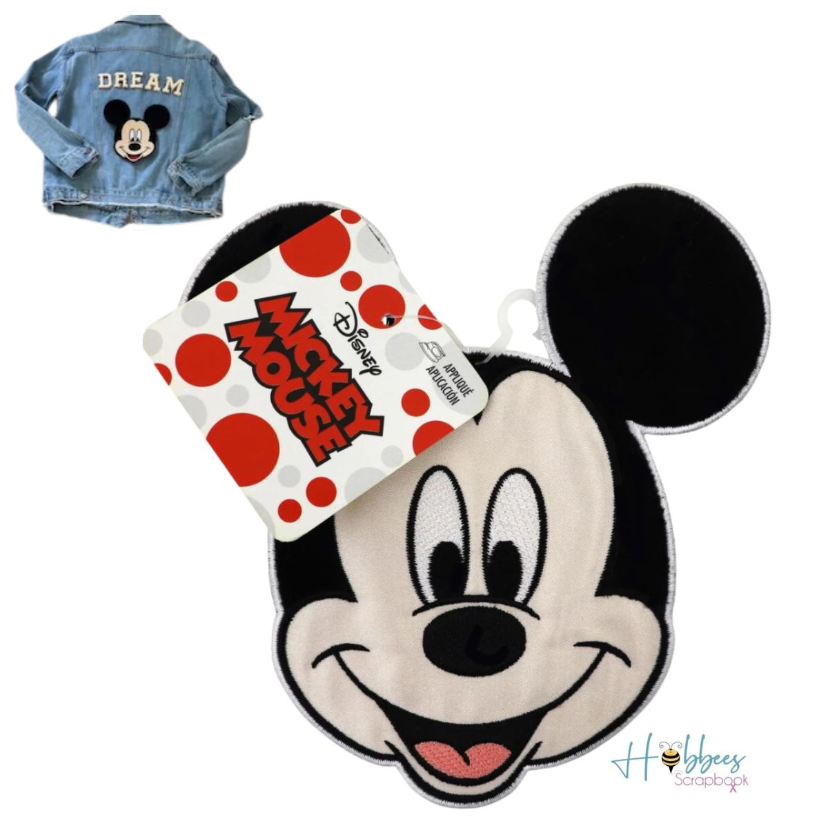 Mickey Mouse Iron-On Applique / Parche Térmico de Mickey Mouse