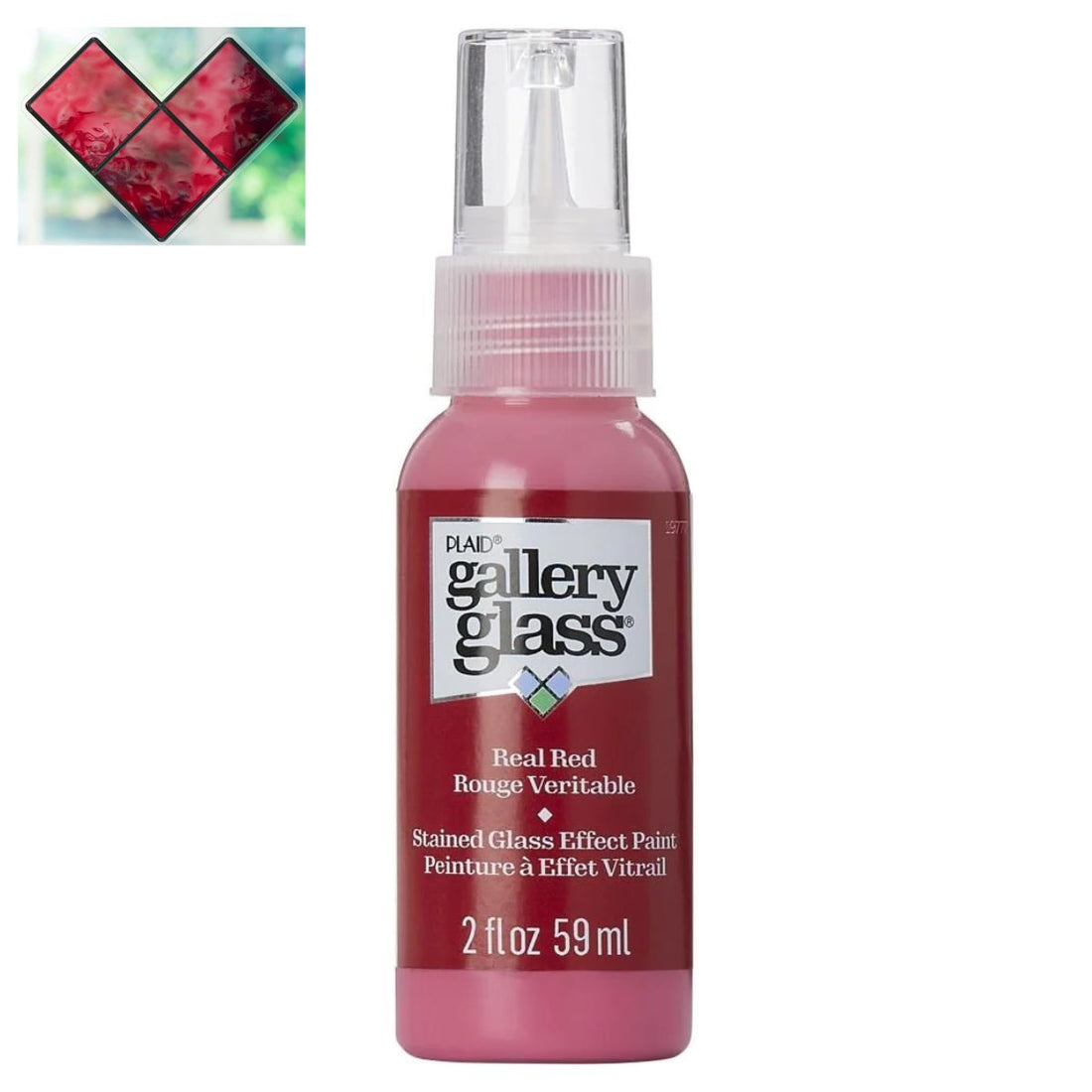 Gallery Glass Paint Real Red / Pintura para Vitral Rojo Vitral Folk Art