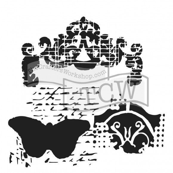 Regal Butterfly Stencil/ Estencil de Mariposa Real