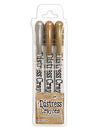 Tim Holtz Distress Crayons Metallics / Crayones Reactivos al Agua Set Metálicos