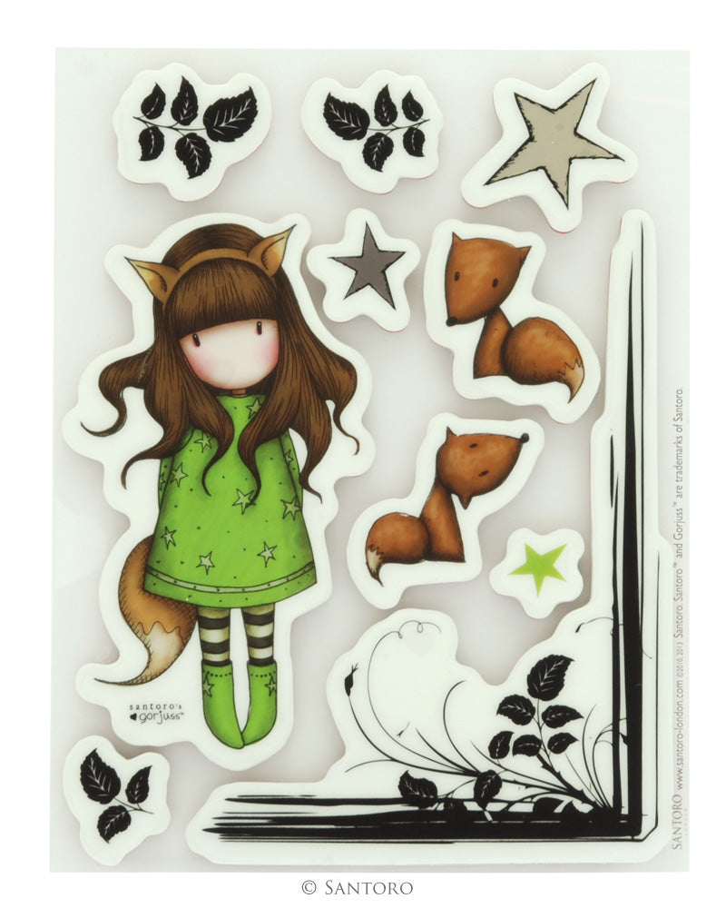 Sellos de Goma Cling Gorjuss / Gorjuss The Fox Descontinuado Santoro