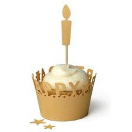 Template Dies Happy Birthday Cupcake Liner / Suaje de Cupcake de Cumpleaños