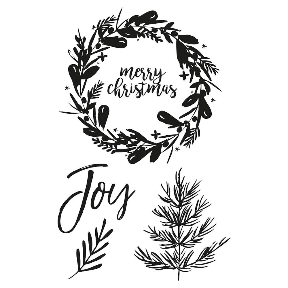 Peace &amp; Joy Clear Acrylic Stamps / Sellos de Polímero Descontinuado Kaiser Craft