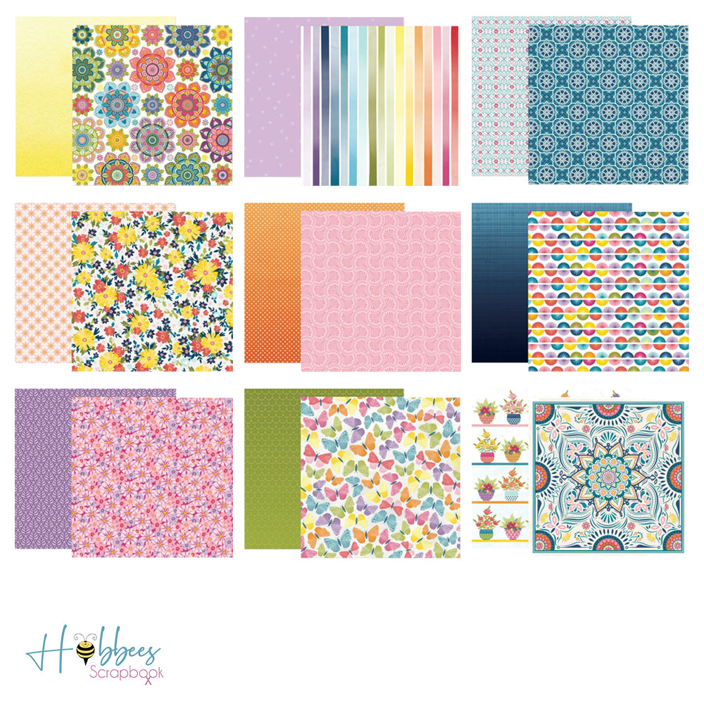 Wonders Paper Pad 12 x 12" / Block de Papel Mandalas y Flores Descontinuado American Crafts