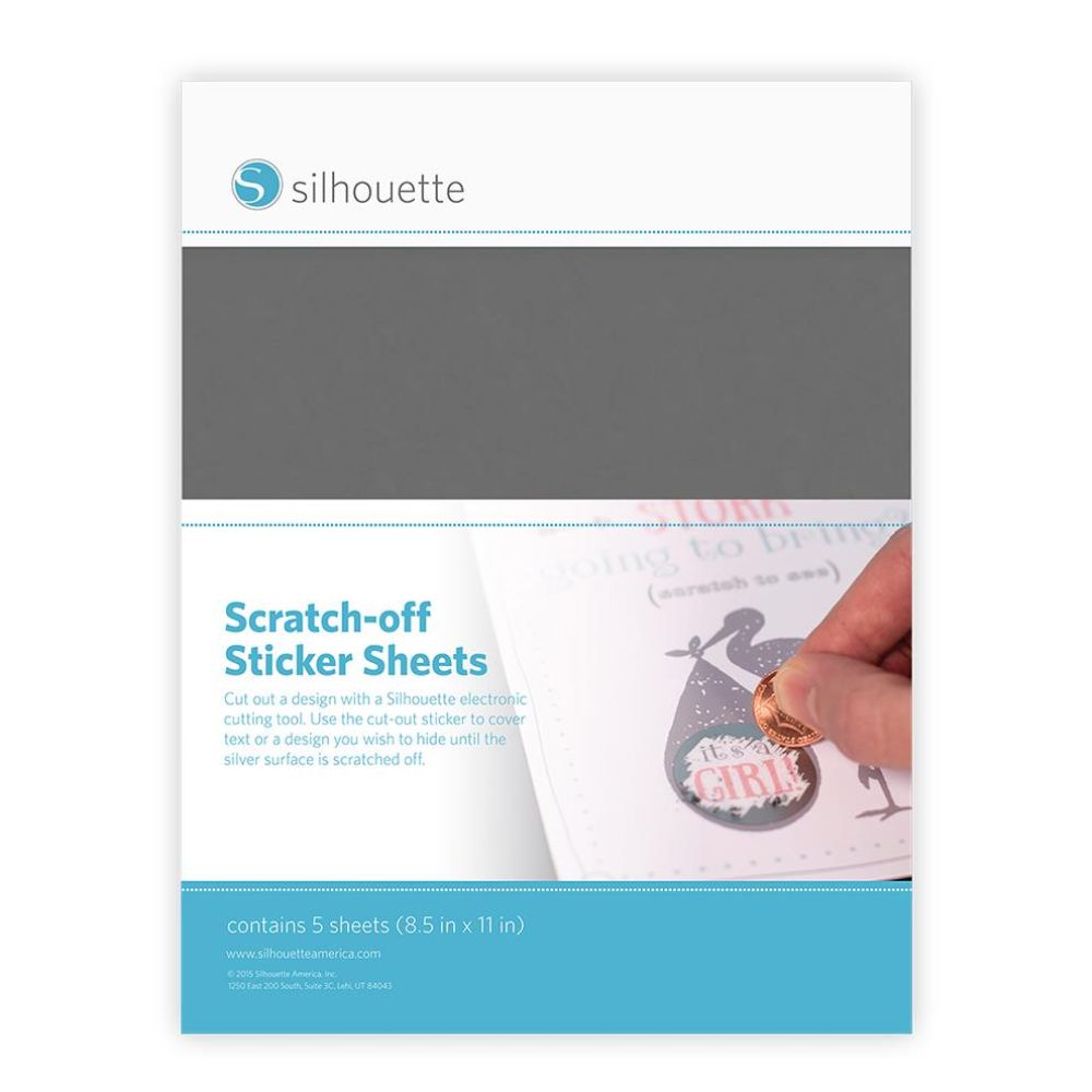 Printable Scratch-Off Sticker Sheets Silver / Hojas Imprimibles para Crear Raspadito Plata