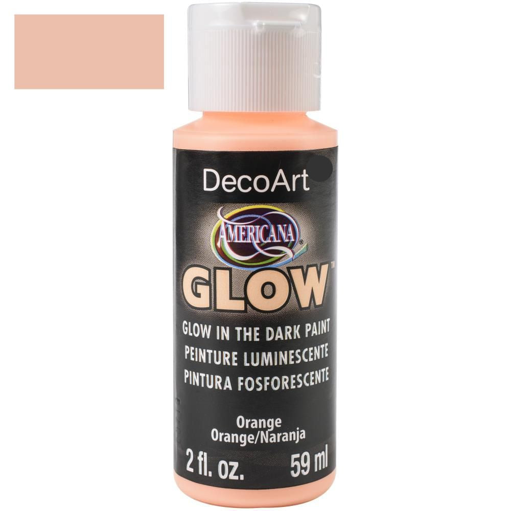 Glow In The Dark Paint Orange / Pintura Brilla en la Oscuridad Naranja Acrìlicos DecoArt