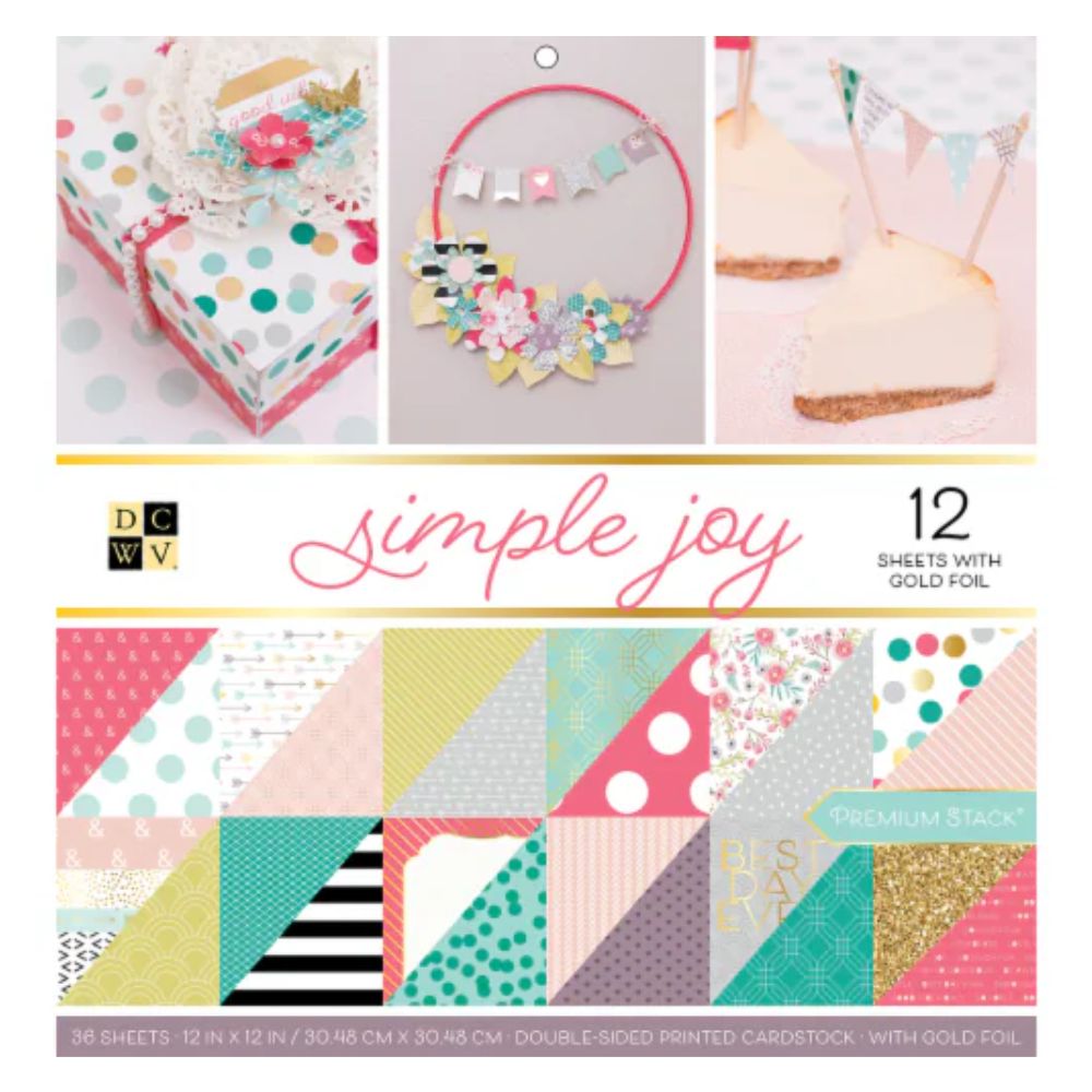 Simple Joy Cardstock / Block de Cartulina Alegría Sencilla Descontinuado DCWV