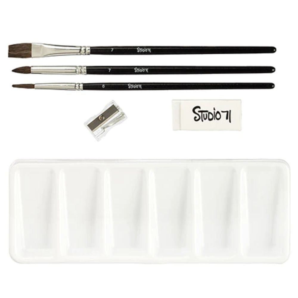 Studio 71 Watercolor Paint Set / Set de Acuarela 51 pzs. Descontinuado Darice