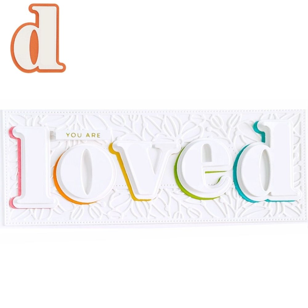 Suaje de Letra D Minúscula Con Contorno Dados de Corte / Suajes / Troqueles Hobbees