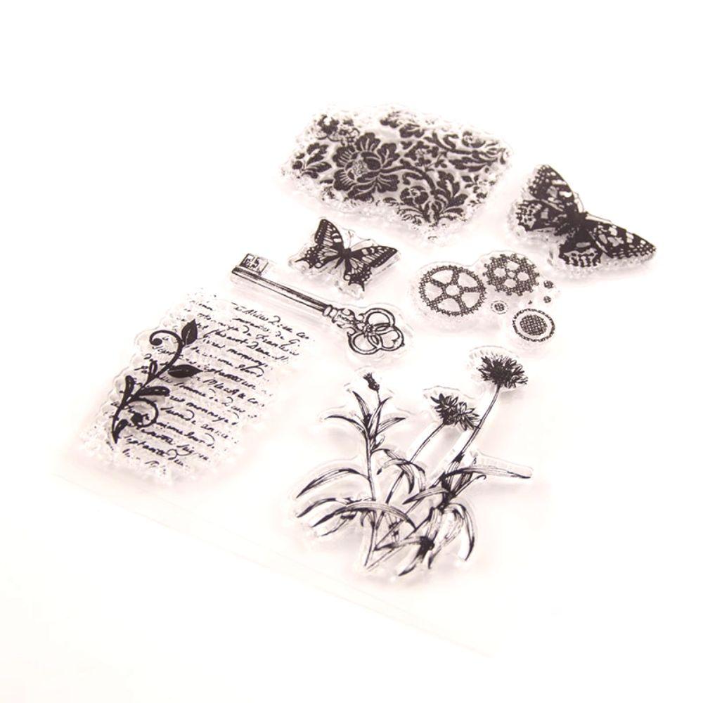 Sellos de Polímero de Mariposas y Flores Sellos Hobbees