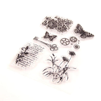 Sellos de Polímero de Mariposas y Flores Sellos Hobbees