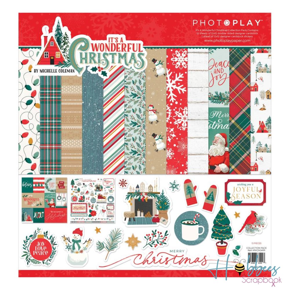 Collection Pack 12 x 12" It's A Wonderful Christmas / Colección de Cartulina Navideña