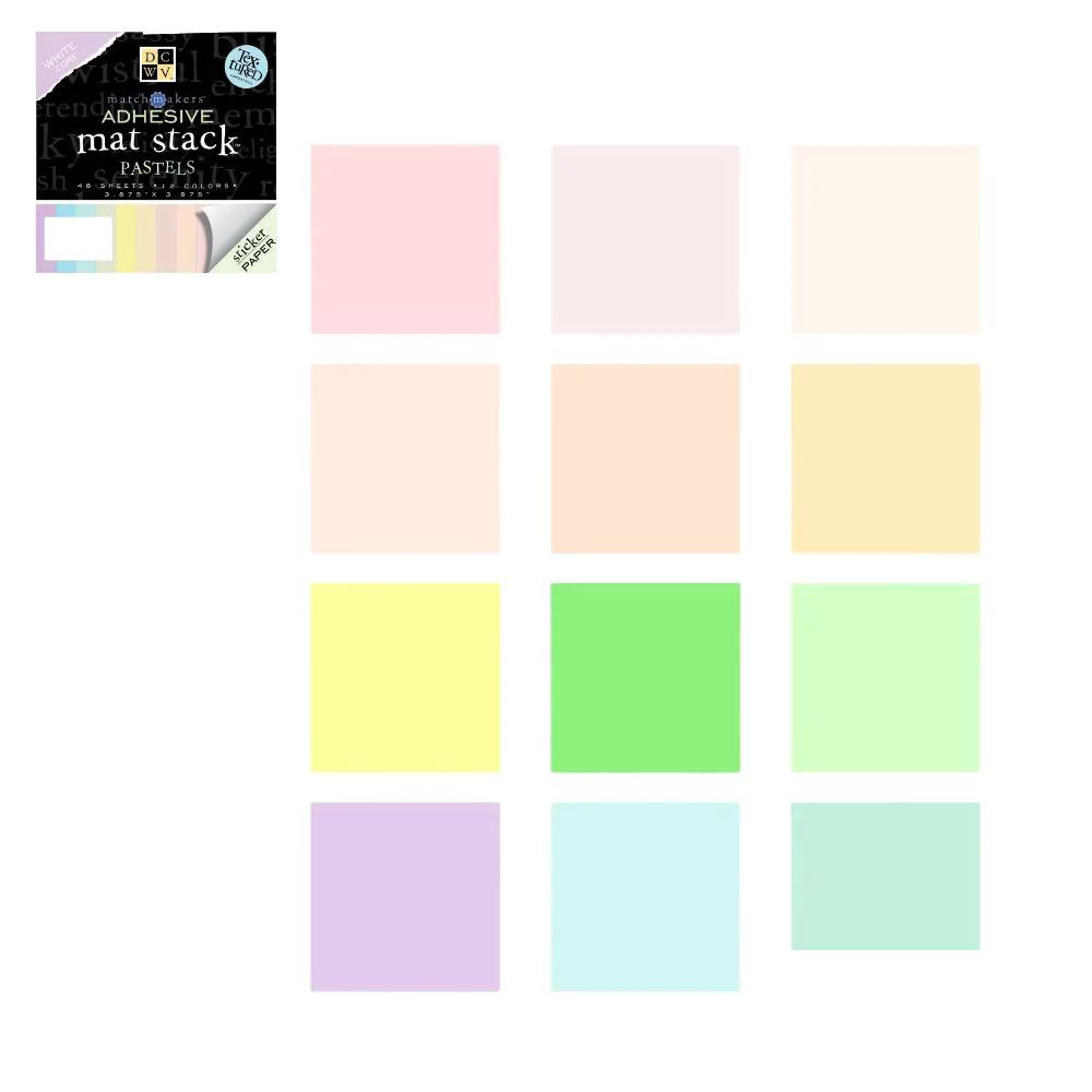 Pastel Adhesive Mat Stack 9.8cm / Block de Cartulina Adhesiva Descontinuado DCWV