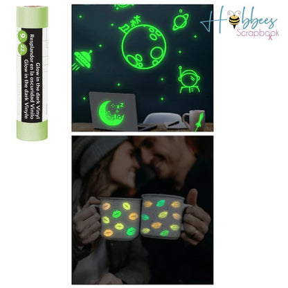 Silhouette Glow-In-The-Dark Vinyl 9 x 4" / Vinil Brilla en la Oscuridad Descontinuado Silhouette