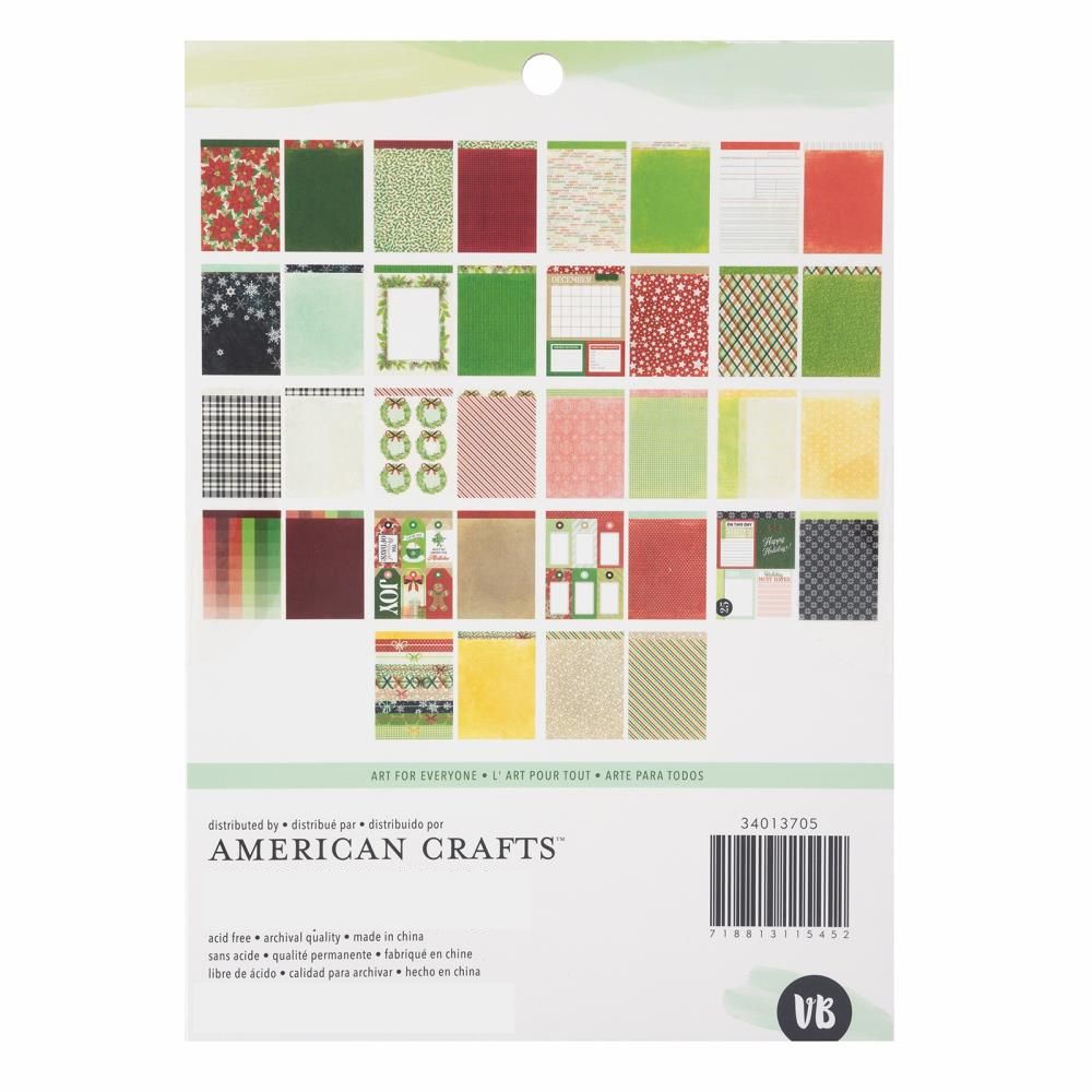 Evergreen & Holly Paper Pad 6 x 8 / Bloc de Papel